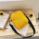 Small Daisy Canvas Shoulder Bag Japanese Messenger Bag Student Handbags
