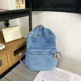 Small Denim Backpacks For Women 100% Cotton School Bags