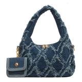 Denim Shoulder Bag Women Handbag Purse Casual Tote