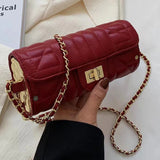 Embroidered Wire Lattice Cylinder Shoulder Messenger Bag