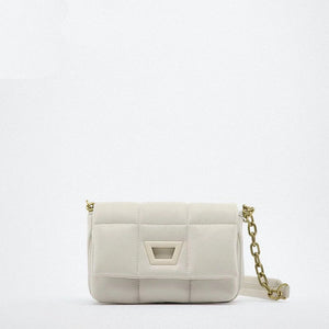 Small Women's Solid Chain Shoulder Bag Vintage Handbag