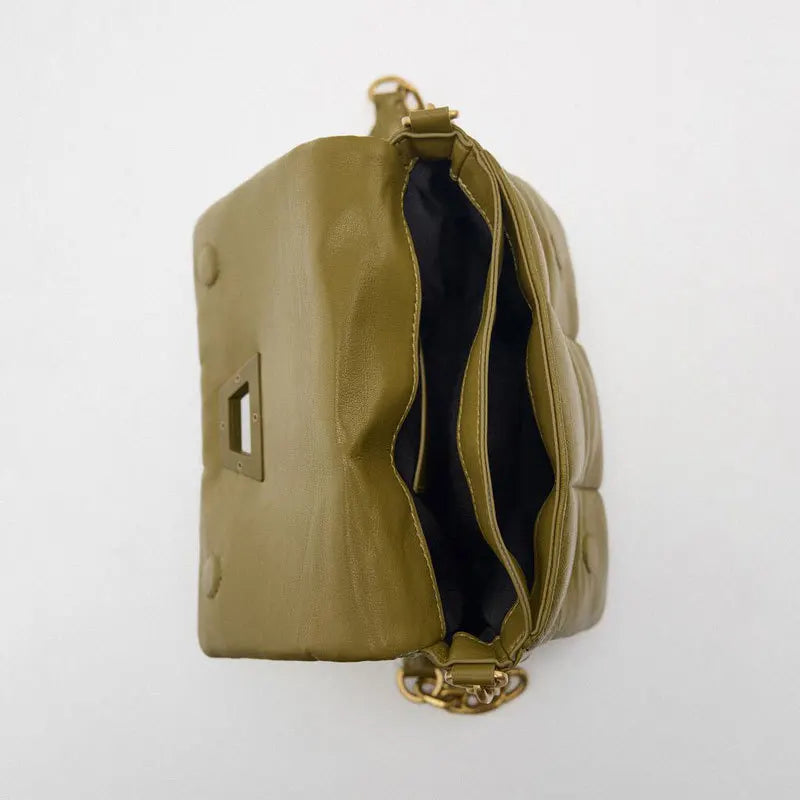 Small Women's Solid Chain Shoulder Bag Vintage Handbag