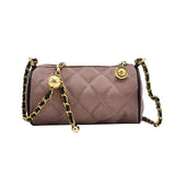 Small Diamond Lattice Shoulder Bags High Nylon Chains Women Messenger Bag