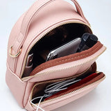 Small Women Backpack Two-use Shoulder Bag Soft Candy Female Bags
