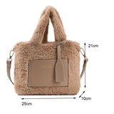 Winter Faux Fur Bucket Crossbody Bag Women's Handbag