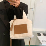 Winter Faux Fur Bucket Crossbody Bag Women's Handbag
