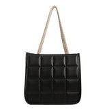 Small Lattice Crossbody Bag for Women Handbag Purse Tote Shoulder Square