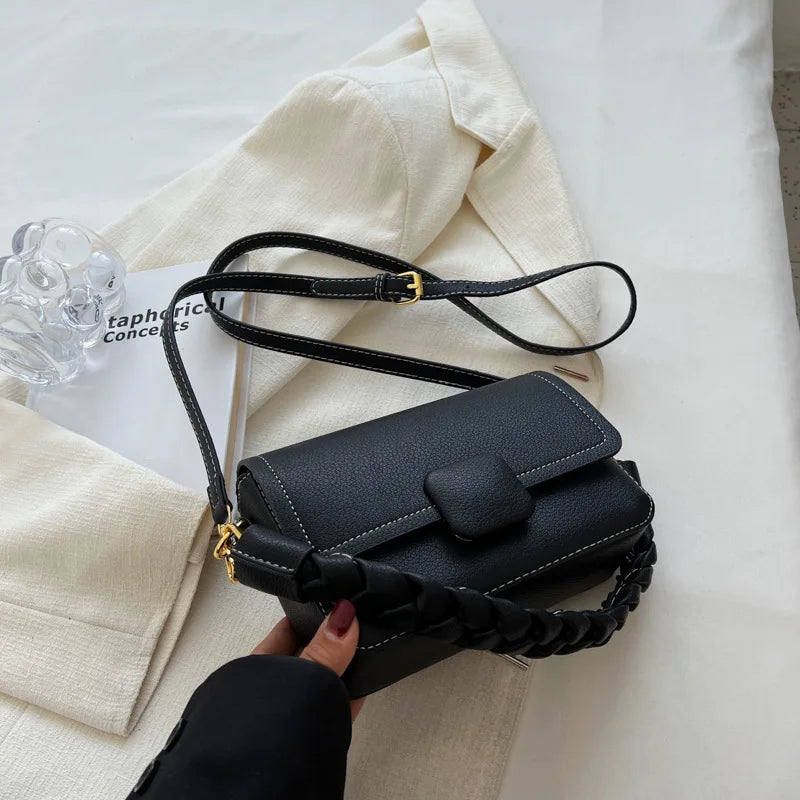 Women's Flap Handbag Crossbody Shopper Bag for Shopping