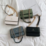 Small Flap Messenger Bag Ladies Pu Leather Crossbody Bags Square Handbags