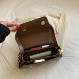 Small Flap Shoulder Bags for Women Pu Leather Crossbody Bag