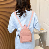 Small Fresh Backpack Women High Capacity Solid