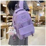 Rabbit Ear Girls Backpack Junior High School Waterproof Travel Bag