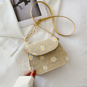 Chrysanthemum Embroidery Chain One-Shoulder Messenger Bag