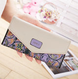 Small Garden Flowers Wallet Long Contrasting Envelope Bag