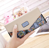 Small Garden Flowers Wallet Long Contrasting Envelope Bag