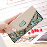 Small Garden Flowers Wallet Long Contrasting Envelope Bag