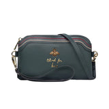 Small Leather Shoulder Bag Women Clutches Bee Crossbody Bags Cowhide Purse