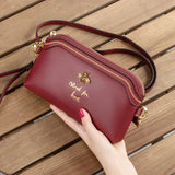 Small Leather Shoulder Bag Women Clutches Bee Crossbody Bags Cowhide Purse