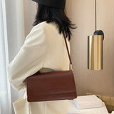 Small Hand Bags Totes Soft PU Leather Armpit Vintage Shoulder Bag