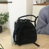 Canvas Shoulder Bags Tassel Bucket Bags Girls Crossbody Ladies Tote Phone Pouch