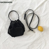 Canvas Shoulder Bags Tassel Bucket Bags Girls Crossbody Ladies Tote Phone Pouch