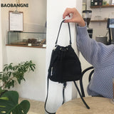 Canvas Shoulder Bags Tassel Bucket Bags Girls Crossbody Ladies Tote Phone Pouch