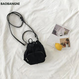 Canvas Shoulder Bags Tassel Bucket Bags Girls Crossbody Ladies Tote Phone Pouch