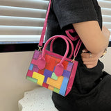 Plaid Handbag Mini Bag with Handle Shoulder Crossbody Purse