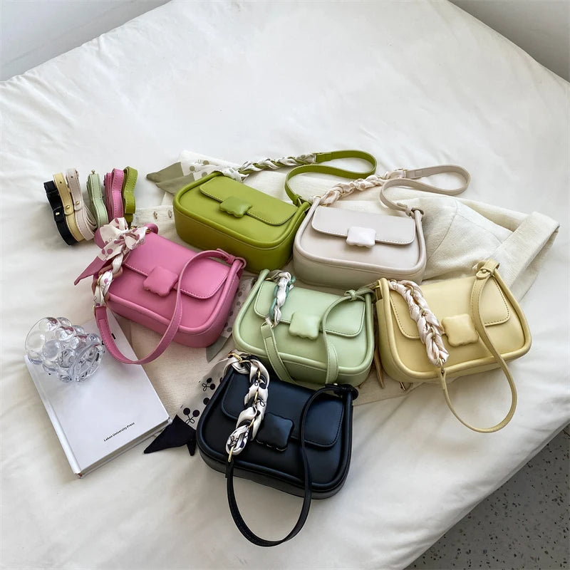 Vintage Ribbon Crossbody Bag Small Handbag Purse Women Woman Shoulder Bags