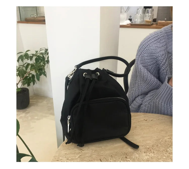 Canvas Tassel Shoulder Bag for Women Crossbody Tote Phone Pouch