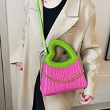 Women's Top Shoulder Bag Heart Handle Crossbody Bag