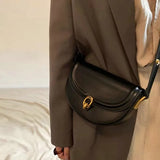Small Hasp Crossbody Shoulder Bag for Women Summer Leather Ladies Sling Bag