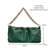 Small Hobo Crossbody Bags High Leather Handbags Chain Pleated Dumpling Totes