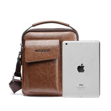 Men Handbag Vertical Business Crossbody Bag Letters Printed Handbags