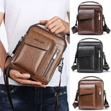 Men Handbag Vertical Business Crossbody Bag Letters Printed Handbags