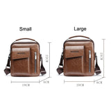 Men Handbag Vertical Business Crossbody Bag Letters Printed Handbags