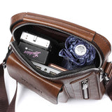 Men Handbag Vertical Business Crossbody Bag Letters Printed Handbags