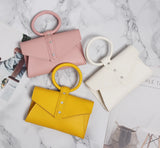 Small Leather Belt Bag Women Candy Round Shoulder Bags Handbag Female Banana Clo