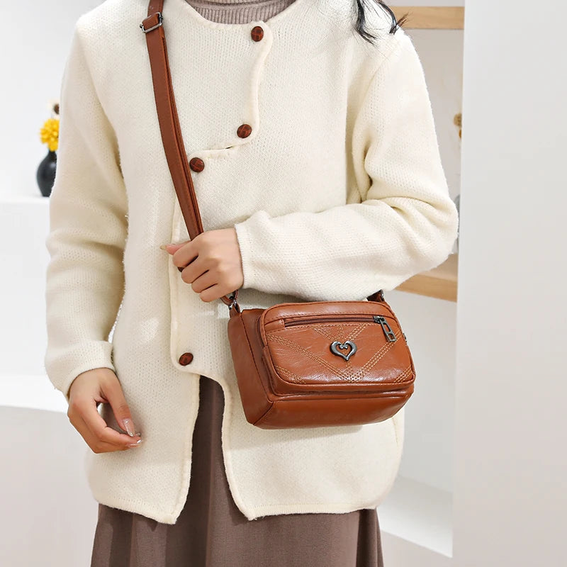 Small Leather Crossbody Bag for Women Shoulder Bag Female Messenger Bag