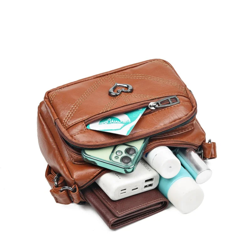 Small Leather Crossbody Bag for Women Shoulder Bag Female Messenger Bag