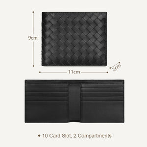 Men Short Wallet Leather Top Sheepskin Money Clip