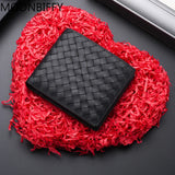 Men Short Wallet Leather Top Sheepskin Money Clip