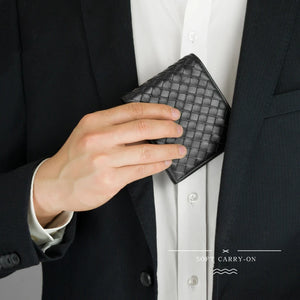 Men Short Wallet Leather Top Sheepskin Money Clip