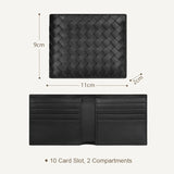 Men Short Wallet Leather Top Sheepskin Money Clip