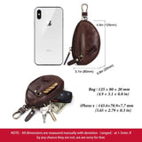 Men's Leather Car Keys Wallet Holder Organizer Keychain Purse