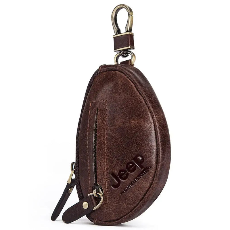 Men's Leather Car Keys Wallet Holder Organizer Keychain Purse