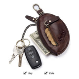 Men's Leather Car Keys Wallet Holder Organizer Keychain Purse