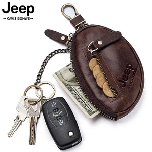 Men's Leather Car Keys Wallet Holder Organizer Keychain Purse