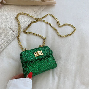 Women's Mini Chain Wallet Shoulder Bag Sequins Crossbody Handbag B455