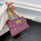 Women's Mini Chain Wallet Shoulder Bag Sequins Crossbody Handbag B455